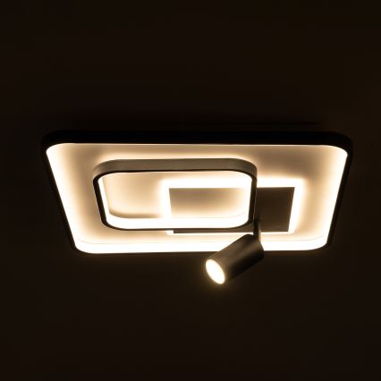 Brilagi - LED zatemnjiva stropna svetilka UNITY LED/75W/230V + 1xGU10/3W 3000-6000K 50x50 cm bela/črna + daljinski upravljalnik