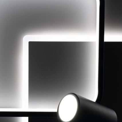 Brilagi - LED zatemnjiva stropna svetilka UNITY LED/75W/230V + 1xGU10/3W 3000-6000K 50x50 cm bela/črna + daljinski upravljalnik