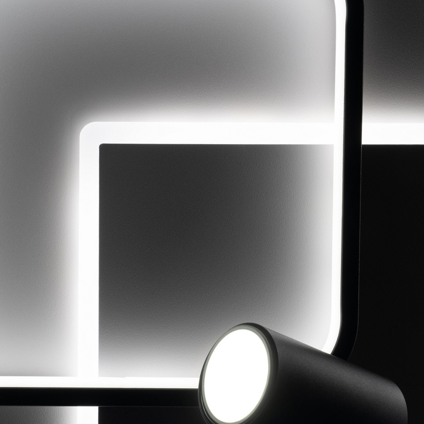 Brilagi - LED zatemnjiva stropna svetilka UNITY LED/75W/230V + 1xGU10/3W 3000-6000K 50x50 cm bela/črna + daljinski upravljalnik
