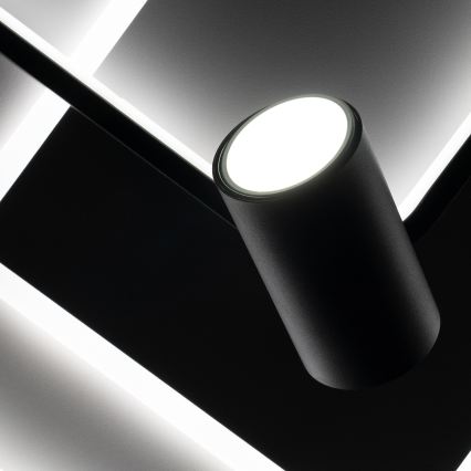 Brilagi - LED zatemnjiva stropna svetilka UNITY LED/75W/230V + 1xGU10/3W 3000-6000K 50x50 cm bela/črna + daljinski upravljalnik
