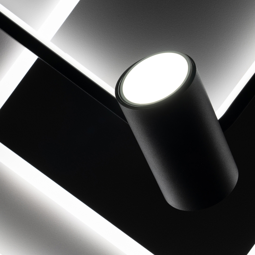 Brilagi - LED zatemnjiva stropna svetilka UNITY LED/75W/230V + 1xGU10/3W 3000-6000K 50x50 cm bela/črna + daljinski upravljalnik