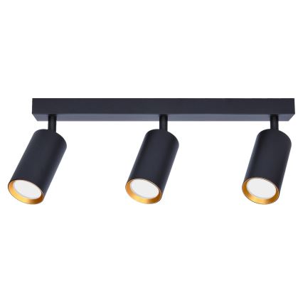 Brilagi - LED RGBW zatemnljivo točkovno svetilo SELE 3xGU10/6W/230V 3000K črna/zlata + daljinski upravljalnik
