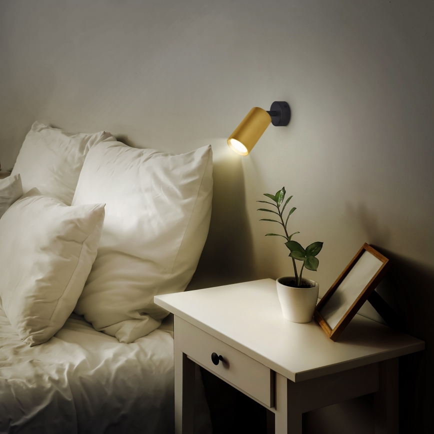 Brilagi - LED RGBW zatemnjevalna točkovna svetilka SELE GOLDEN 1xGU10/4,8W/230V 3000K črna/zlata + daljinski upravljalnik