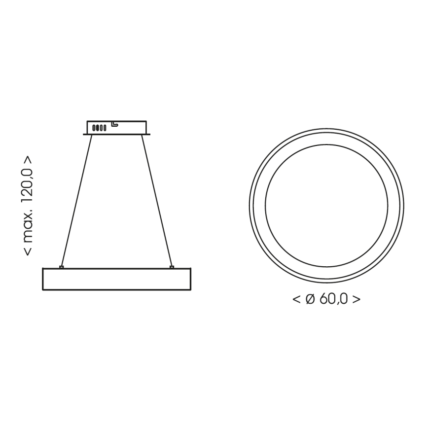 BRILAGI - LED zatemljiv lestenec na vrvici FALCON II LED/99W/230V 3000-6500K, Ø 60 cm, bež + daljinski upravljalnik