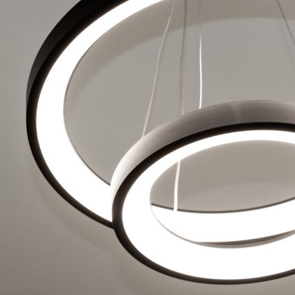 Brilagi - LED zatemljiv viseči lestenec na kablu FALCON SLIM LED/68W/230V 3000-6500K premer 50 cm črna + daljinski upravljalnik