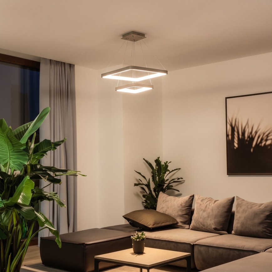 BRILAGI - LED zatemljiv lestenec na kablu FALCON SLIM LED/78W/230V 3000-6500K 50x50 cm bež + z daljinskim upravljalnikom