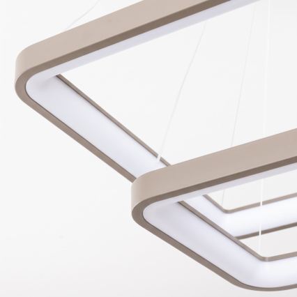 BRILAGI - LED zatemljiv lestenec na kablu FALCON SLIM LED/78W/230V 3000-6500K 50x50 cm bež + z daljinskim upravljalnikom