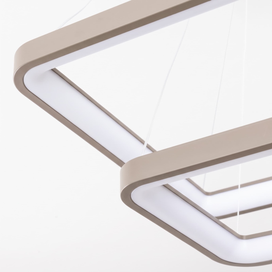 BRILAGI - LED zatemljiv lestenec na kablu FALCON SLIM LED/78W/230V 3000-6500K 50x50 cm bež + z daljinskim upravljalnikom