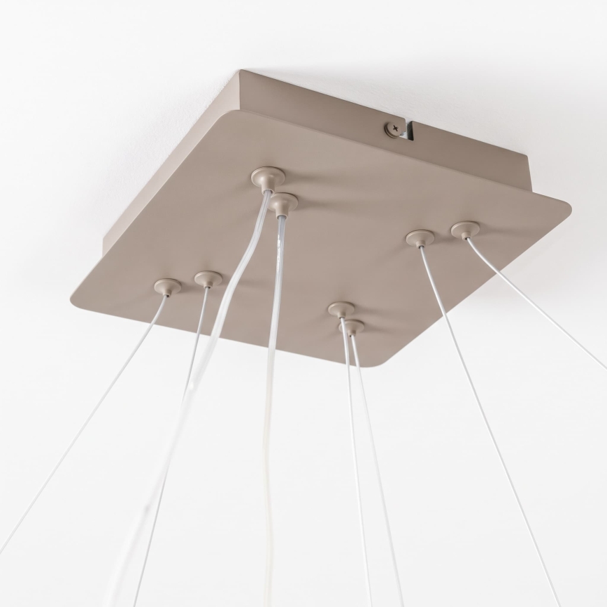 BRILAGI - LED zatemljiv lestenec na kablu FALCON SLIM LED/78W/230V 3000-6500K 50x50 cm bež + z daljinskim upravljalnikom