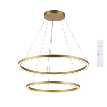 Brilagi - LED zatemljiv lestenec na kablu PORTOFINO LED/98W/230V 3000-6000K premer 80 cm zlata + daljinski upravljalnik