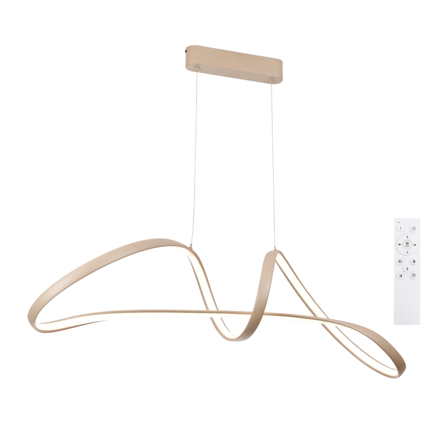 Brilagi - LED zatemljiv viseči lestenec na kablu TWISTER LED/60W/230V 3000-6000K bež + daljinski upravljalnik