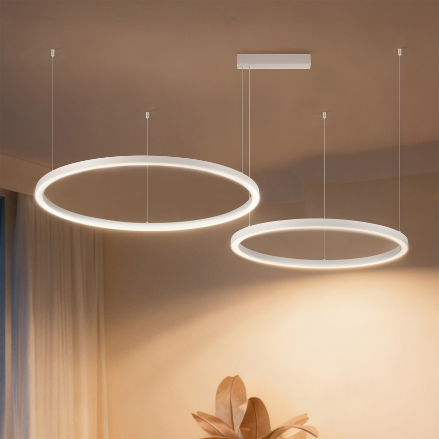 Brilagi - LED zatemljiv lestenec na kablu PORTOFINO LED/98W/230V 3000-6000K bela + daljinski upravljalnik