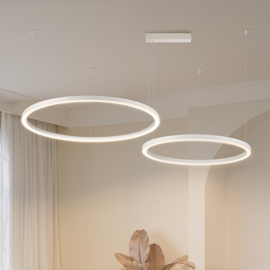 Brilagi - LED zatemljiv lestenec na kablu PORTOFINO LED/98W/230V 3000-6000K bela + daljinski upravljalnik