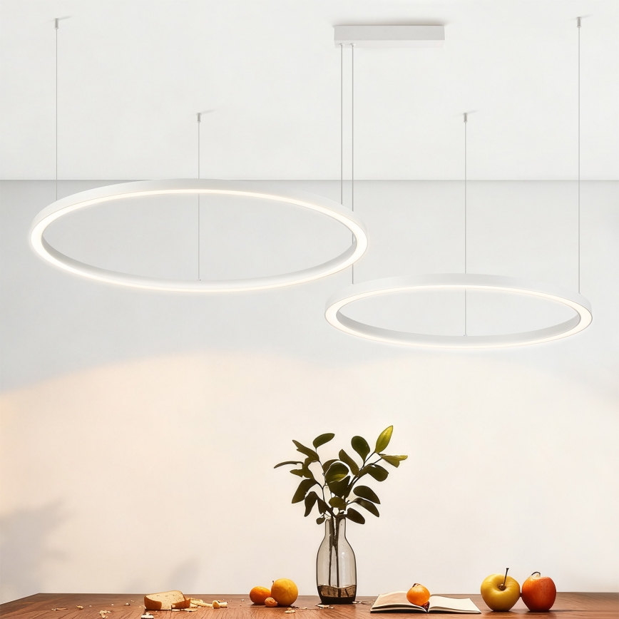 Brilagi - LED zatemljiv lestenec na kablu PORTOFINO LED/98W/230V 3000-6000K bela + daljinski upravljalnik