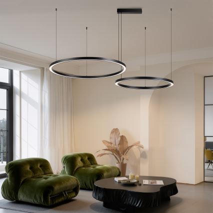 Brilagi - LED zatemljiv lestenec na kablu PORTOFINO LED/98W/230V 3000-6000K črna + daljinski upravljalnik