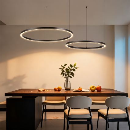 Brilagi - LED zatemljiv lestenec na kablu PORTOFINO LED/98W/230V 3000-6000K črna + daljinski upravljalnik