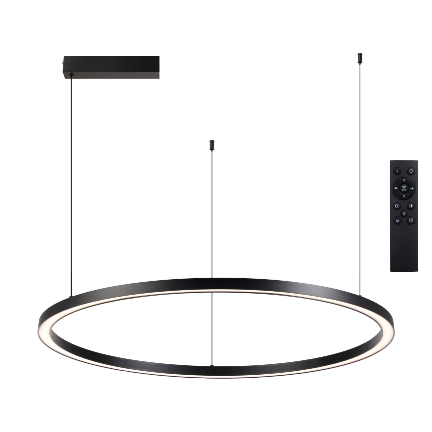 Brilagi - LED zatemljiv lestenec na kablu PORTOFINO LED/98W/230V 3000-6000K črna + daljinski upravljalnik