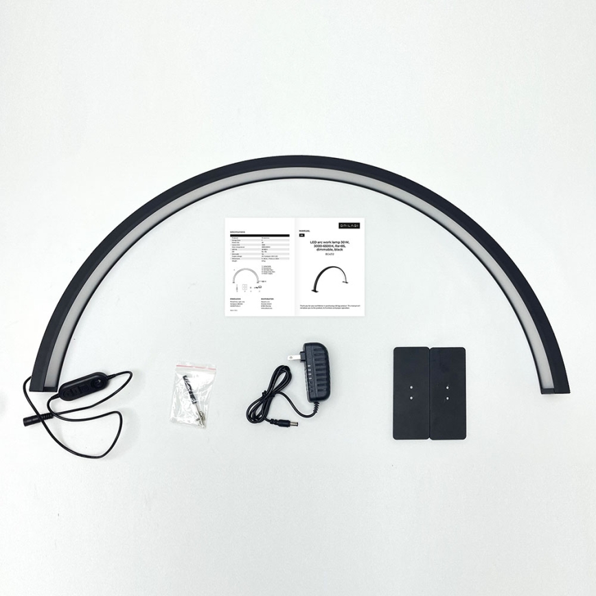 Brilagi - LED zatemnjevalna lokasta namizna svetilka RADIO LED/30W/24/230V 3000/4000/6500K črna