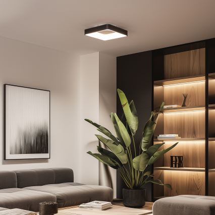 Brilagi - LED stropna svetilka z zatemnjevanjem FALCON II LED/80W/230V 3000-6500K 40x40 cm črna + daljinski upravljalnik