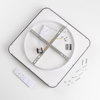 Brilagi - LED stropna svetilka z zatemnjevanjem FALCON II LED/80W/230V 3000-6500K 40x40 cm črna + daljinski upravljalnik