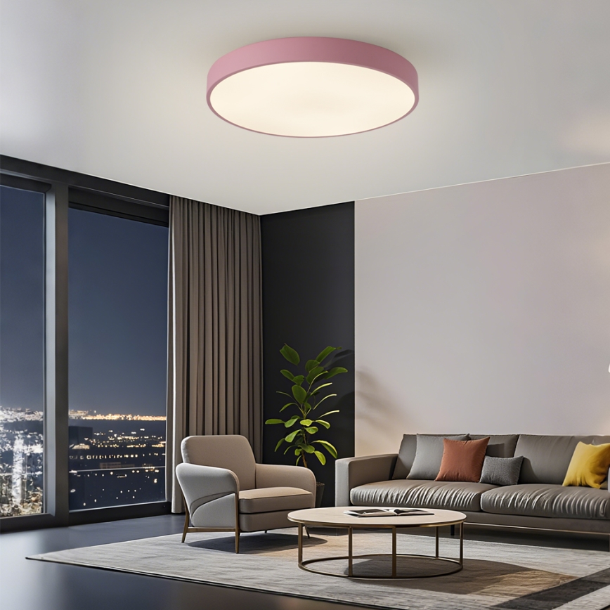 Brilagi - Zatemnljivo LED stropno svetilo POOL LED/60W/230V 3000-6000K premer 60 cm rožnato + daljinski upravljalnik