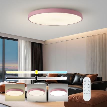 Brilagi - LED zatemnjiva svetilka POOL SMART LED/128W/230V premer 100 cm 3000-6000K Wi-Fi Tuya + z daljinskim upravljalnikom rožnata