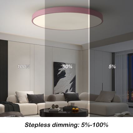 Brilagi - LED zatemnjiva svetilka POOL SMART LED/128W/230V premer 100 cm 3000-6000K Wi-Fi Tuya + z daljinskim upravljalnikom rožnata