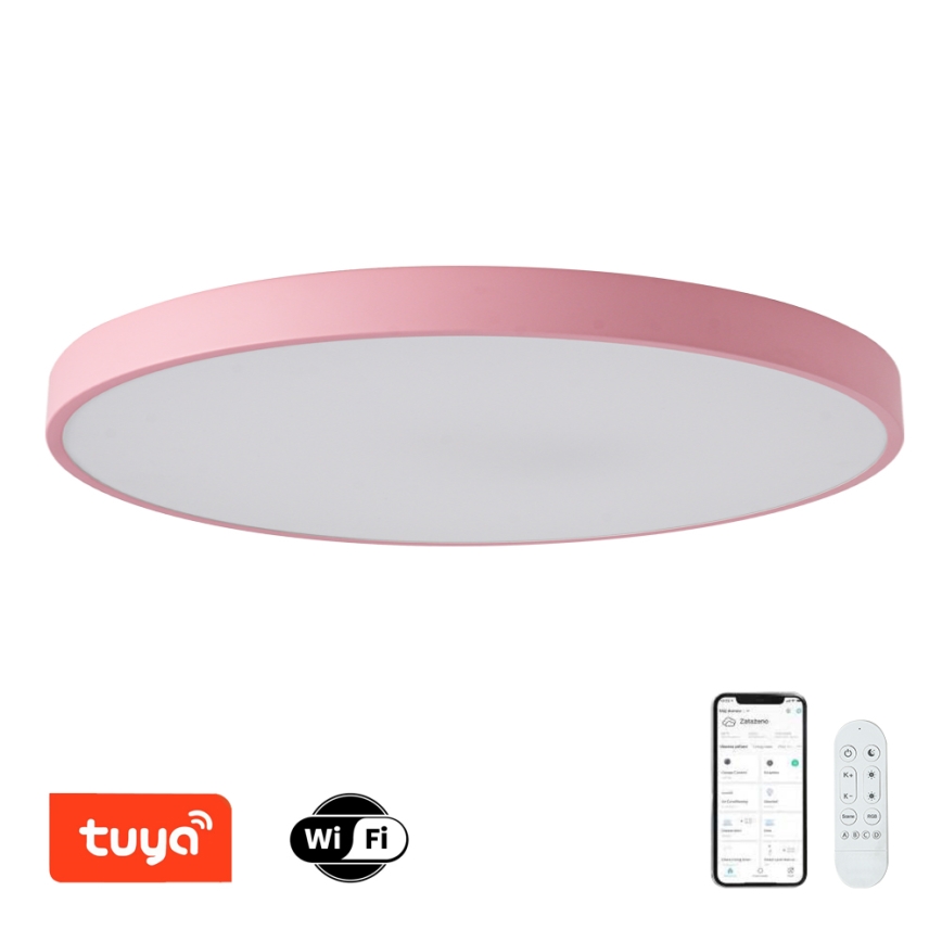Brilagi - LED zatemnjiva svetilka POOL SMART LED/128W/230V premer 100 cm 3000-6000K Wi-Fi Tuya + z daljinskim upravljalnikom rožnata