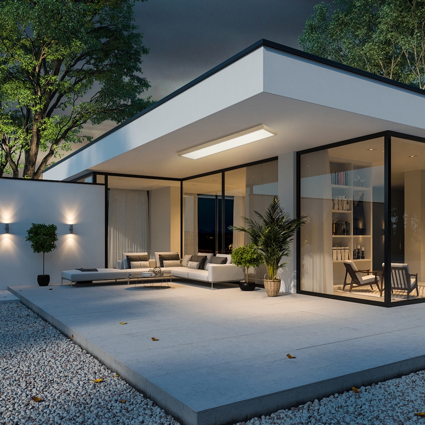 Brilagi - Zatemnljivo LED kopalniško stropno svetilo FRAME SMART LED/50W/230V 120x30 cm 3000-6000K IP44 bežna + daljinski upravljalnik