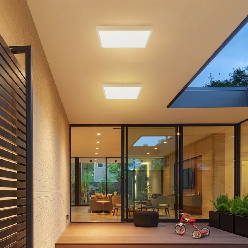 Brilagi - LED zatemnjevalna kopalniška stropna svetilka FRAME SMART LED/50W/230V 60x60 cm 3000-6000K IP44 bež + daljinski upravljalnik