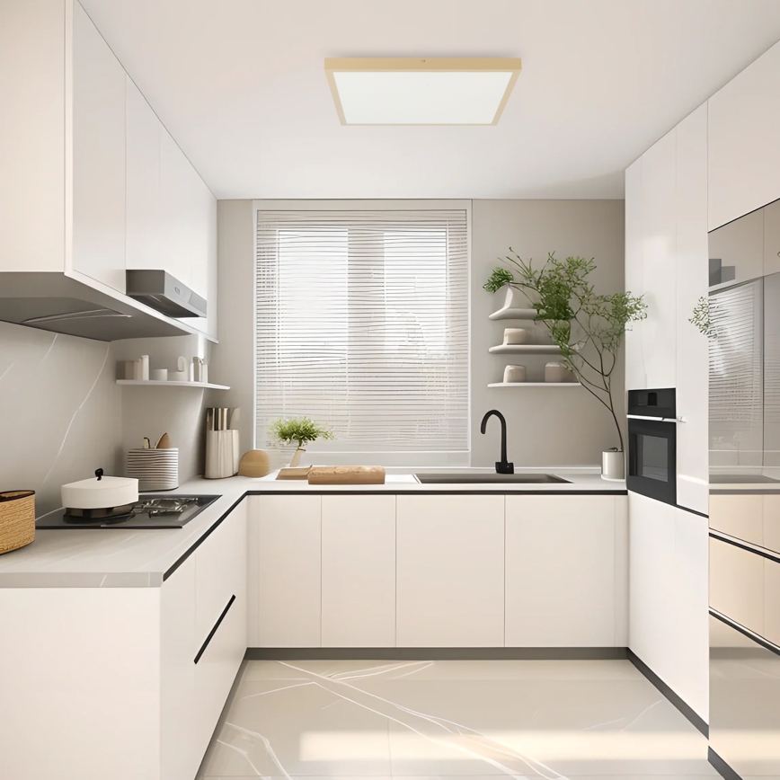 Brilagi - LED zatemnjevalna kopalniška stropna svetilka FRAME SMART LED/50W/230V 60x60 cm 3000-6000K IP44 bež + daljinski upravljalnik