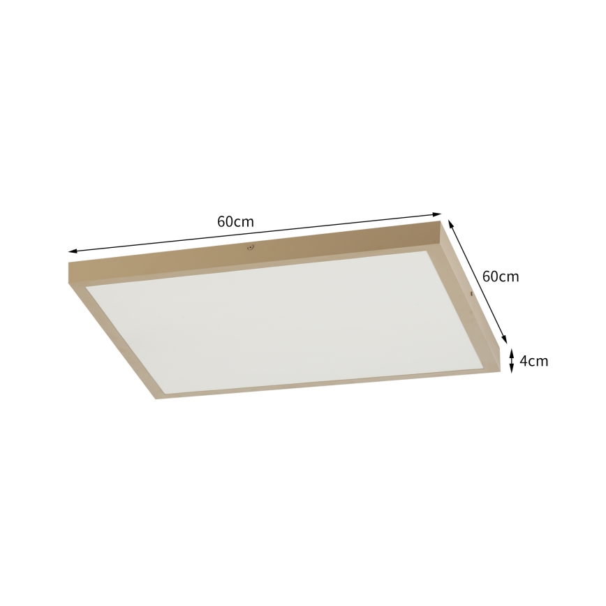 Brilagi - LED zatemnjevalna kopalniška stropna svetilka FRAME SMART LED/50W/230V 60x60 cm 3000-6000K IP44 bež + daljinski upravljalnik