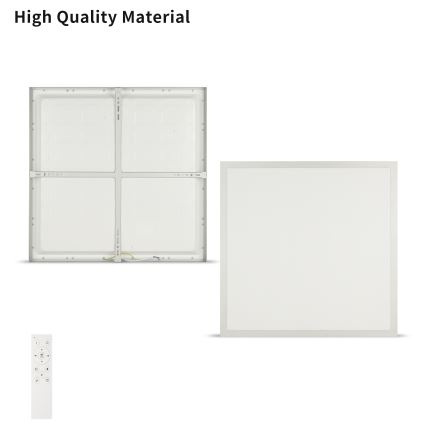 Brilagi - LED zatemnljiva stropna svetilka za kopalnico FRAME SMART LED/50W/230V 60x60 cm 3000-6000K IP44 srebrna + z daljinskim upravljalnikom