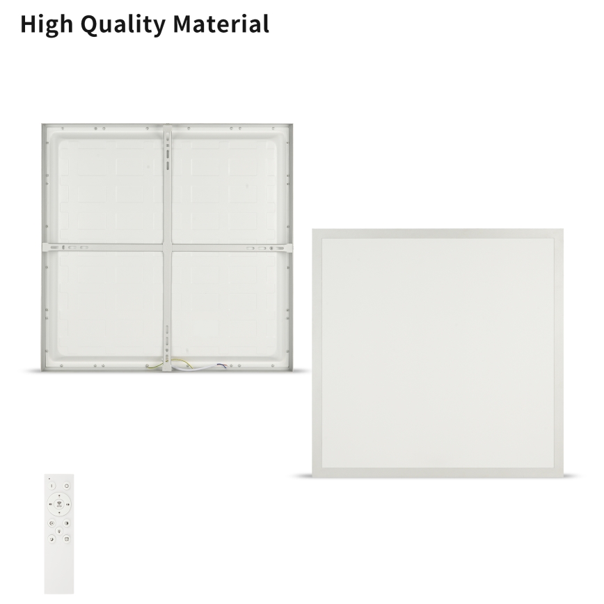 Brilagi - LED zatemnljiva stropna svetilka za kopalnico FRAME SMART LED/50W/230V 60x60 cm 3000-6000K IP44 srebrna + z daljinskim upravljalnikom