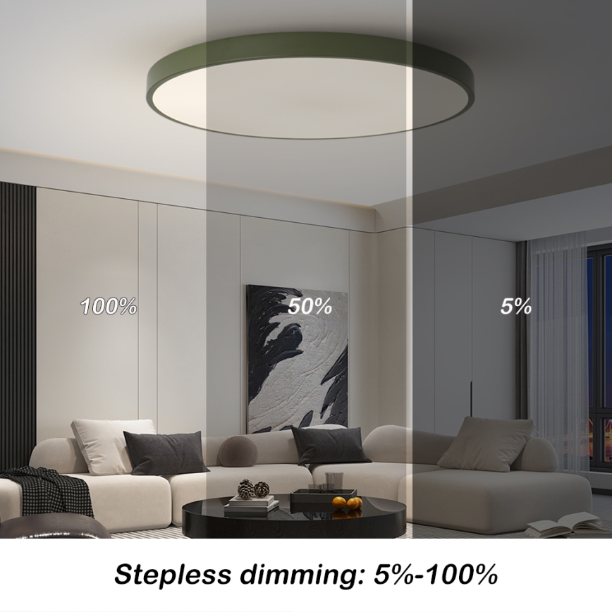 Brilagi - LED svetilo z možnostjo zatemnitve POOL SMART LED/128W/230V, premer 100 cm, Wi-Fi Tuya + daljinski upravljalnik, zeleno