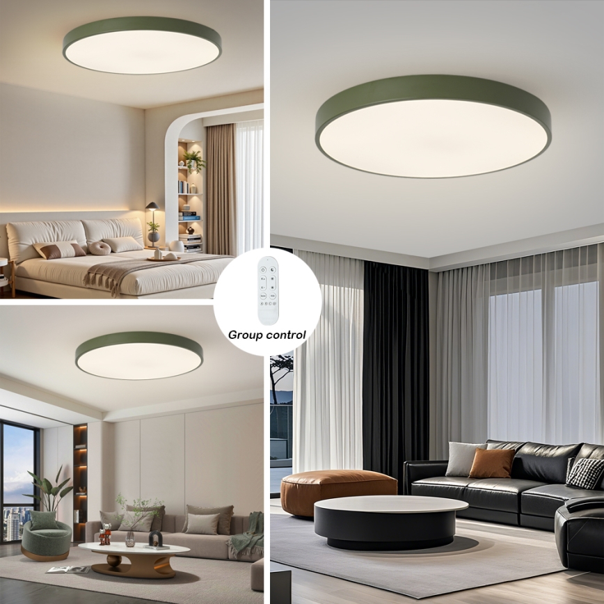 Brilagi - LED svetilo z možnostjo zatemnitve POOL SMART LED/128W/230V, premer 100 cm, Wi-Fi Tuya + daljinski upravljalnik, zeleno