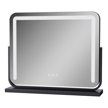 Brilagi - LED zatemnljivo ličilno ogledalo CALIFORNIA LED/22W/230V 3000/4000/6500K 58x43 cm črna