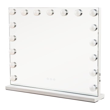 Brilagi - LED zatemnljivo ličilno ogledalo HOLLYWOOD LED/15W/230V 3000/4000/6500K 60x50 cm belo