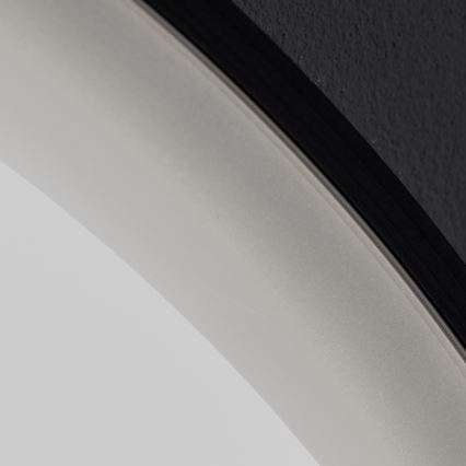 Brilagi - zatemnjevalno LED ogrevano kopalniško ogledalo z osvetlitvijo ALU PRO LED/18W/230V Ø 60 cm 3000/4000/6500K IP44 črna CRI 90