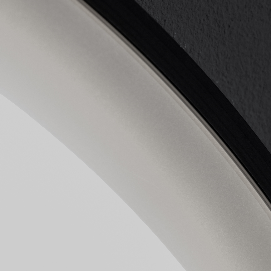 Brilagi - zatemnjevalno LED ogrevano kopalniško ogledalo z osvetlitvijo ALU PRO LED/18W/230V Ø 60 cm 3000/4000/6500K IP44 črna CRI 90