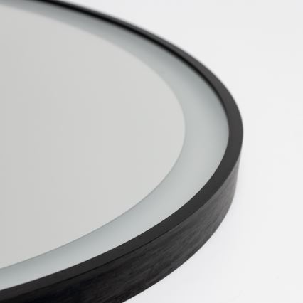 Brilagi - zatemnjevalno LED ogrevano kopalniško ogledalo z osvetlitvijo ALU PRO LED/18W/230V Ø 60 cm 3000/4000/6500K IP44 črna CRI 90