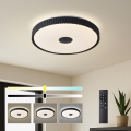Brilagi - LED zatemnljivo stropno svetilo CORVO LED/72W/230V 3000-6000K črna, premer 50 cm + daljinski upravljalnik