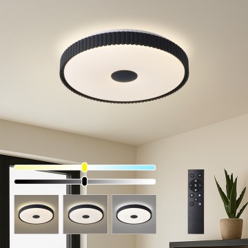 Brilagi - LED zatemnljivo stropno svetilo CORVO LED/72W/230V 3000-6000K črna, premer 50 cm + daljinski upravljalnik