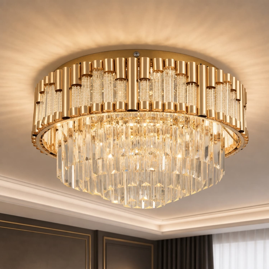 Brilagi - LED zatemnjiva stropna svetilka CROWN LED/41W/230V 3000-6000K premer 48 cm zlata + daljinski upravljalnik