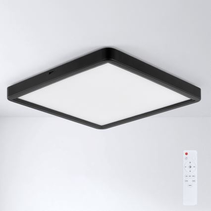 Brilagi - Zatemnitveno LED stropno svetilo ESTELA SQUARE LED/36W/230V 3000-6500K 31x31 cm črna + daljinski upravljalnik