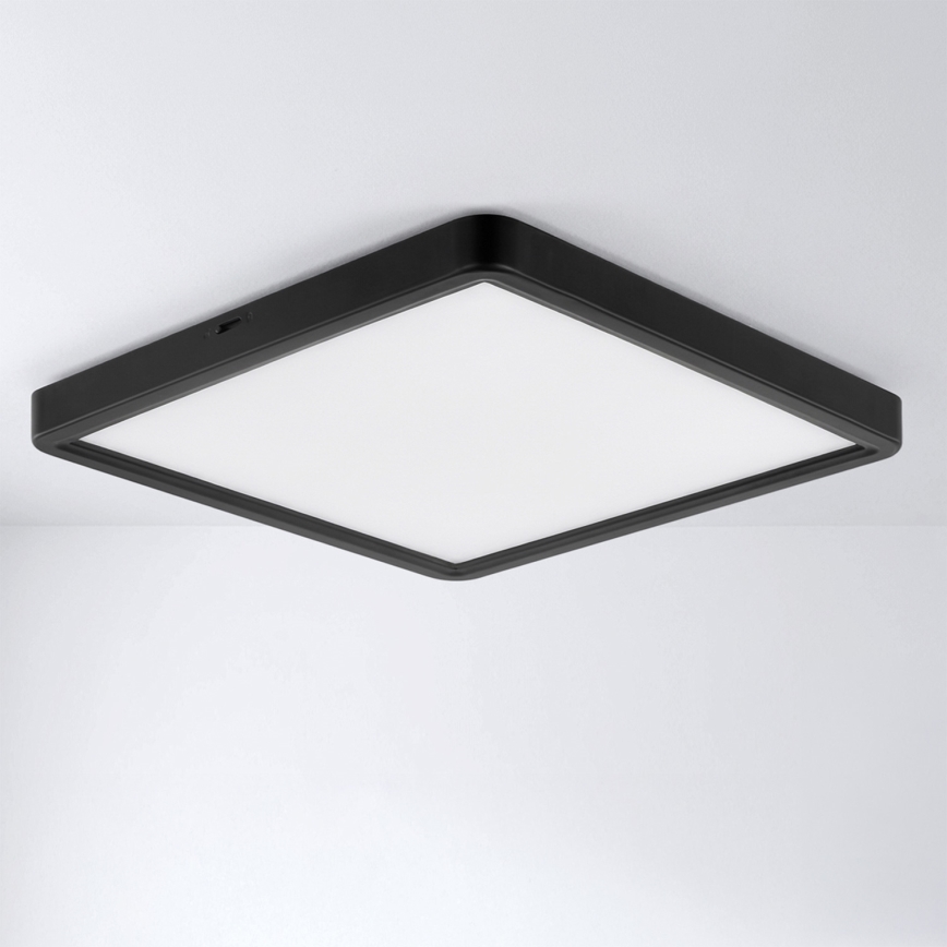 Brilagi - Zatemnitveno LED stropno svetilo ESTELA SQUARE LED/36W/230V 3000-6500K 31x31 cm črna + daljinski upravljalnik