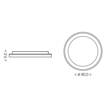 BRILAGI - zatemnljivo LED stropno svetilo FALCON II LED/108W/230V 3000-6500K premer 80 cm bež + daljinski upravljalnik