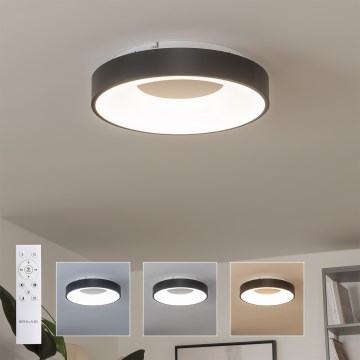 Brilagi - LED zatemnljivo stropno svetilo FALCON II LED/67W/230V 3000-6500K premer 40 cm črna + daljinski upravljalnik