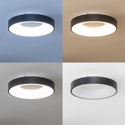 Brilagi - LED zatemnjiva stropna svetilka FALCON II LED/67W/230V 3000-6500K premer 40 cm črna + daljinski upravljalnik