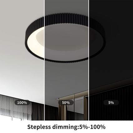 Brilagi - LED stropna svetilka FALCON MODERN z zatemnitvijo LED/30W/230V 3000-6500K premer 40 cm črna + daljinski upravljalnik